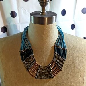 Multi colored beaded necklace